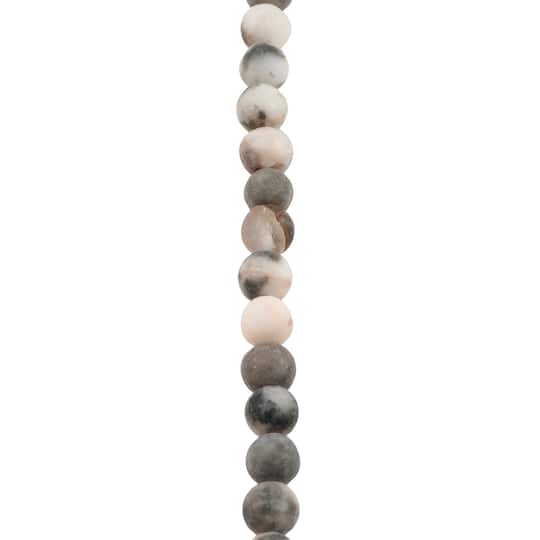 Pink Zebra Matte Round Beads, 4mm by Bead Landing™